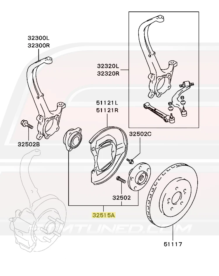 Mitsubishi OEM Front Wheel Bearing for 2G DSM (MR455004) - Image 7