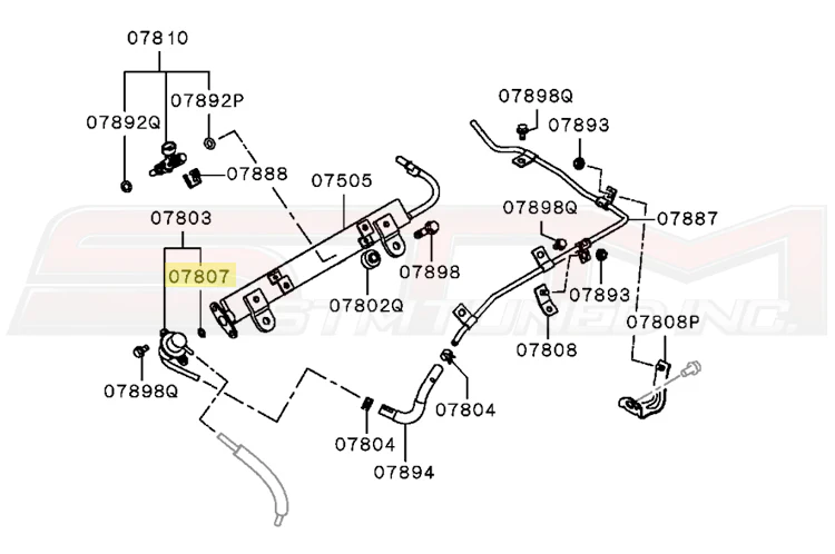 Mitsubishi OEM Fuel Pressure Regulator to Rail O-Ring for Evo X - Image 4