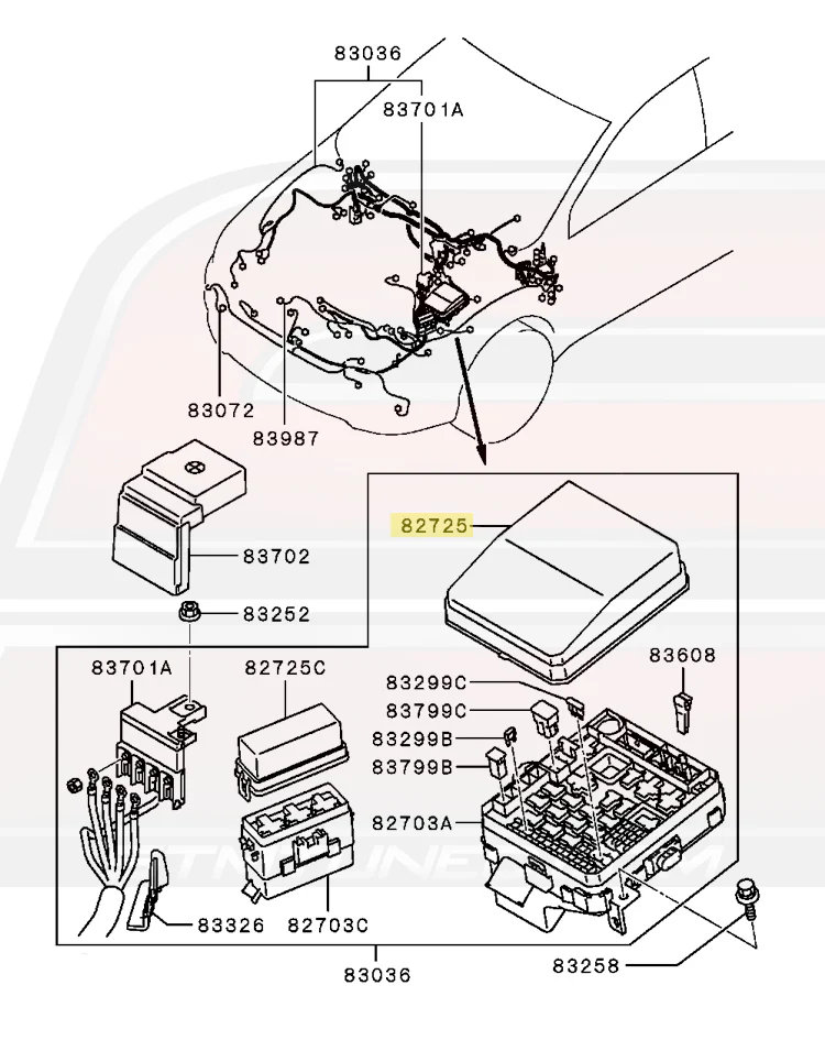 Mitsubishi OEM Fuse Box Cover for Evo X - Image 5