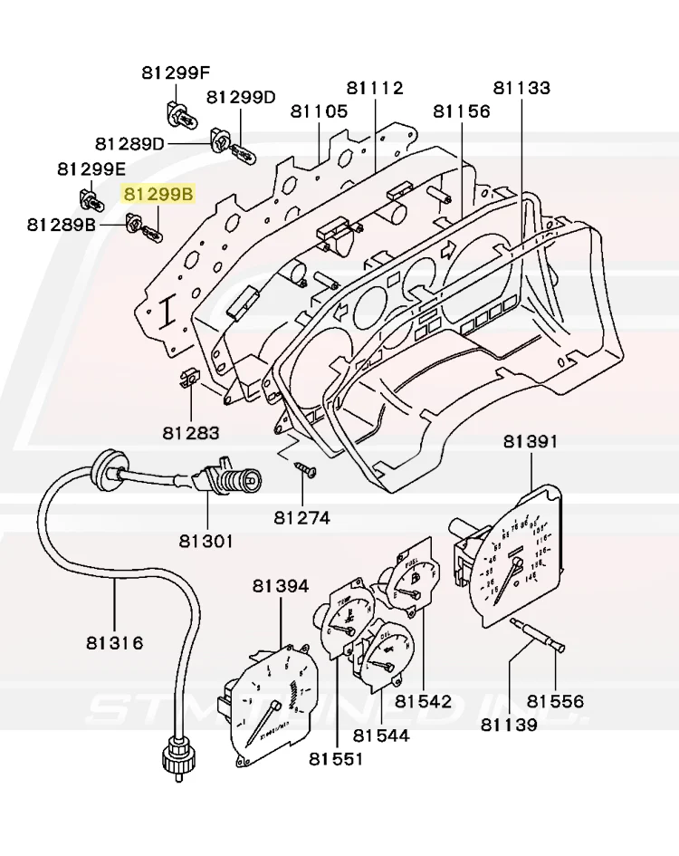Mitsubishi OEM Gauge Cluster Light Bulb for Evo 4/5/6 and 1G DSM - Image 4