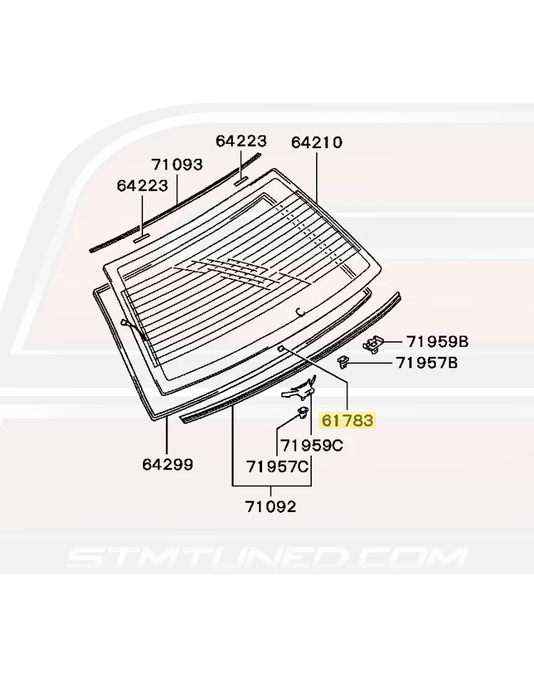 Mitsubishi OEM Glass Spacer for Evo 7/8/9 (MR108999) - Image 6