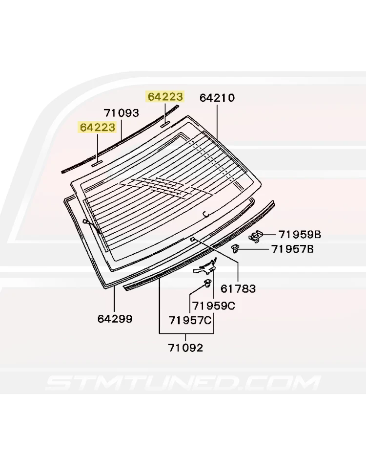Mitsubishi OEM Glass Spacer Stopper for Evo 7/8/9/X (MR520530) - Image 6