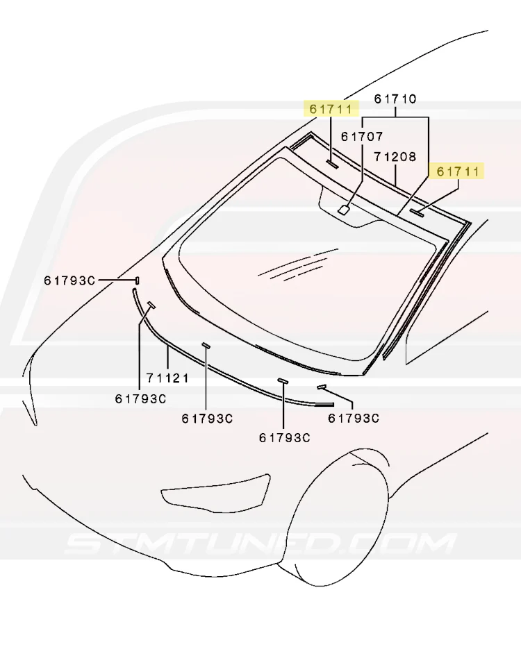 Mitsubishi OEM Glass Spacer Stopper for Evo 7/8/9/X (MR520530) - Image 7