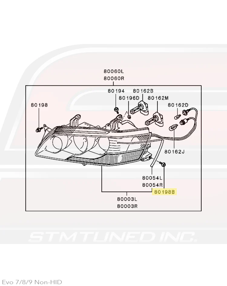 Mitsubishi OEM Headlight Mounting Bolt M6x16 for Evo 7/8/9 (MU242003) - Image 6