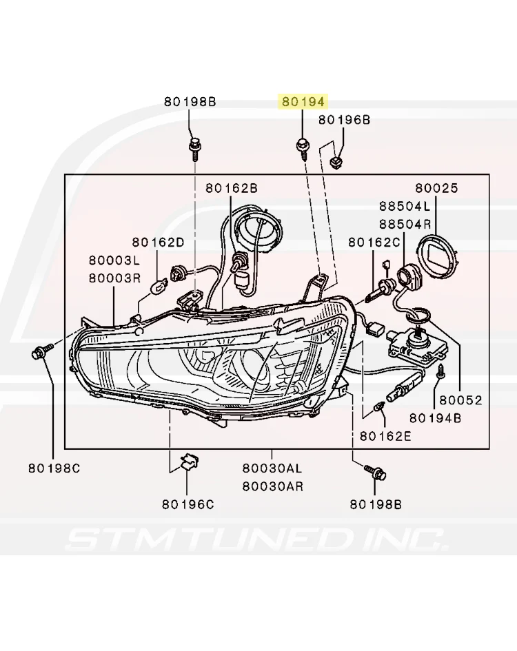 Mitsubishi OEM Headlight Mounting Screw for Evo X (MU000716) - Image 5