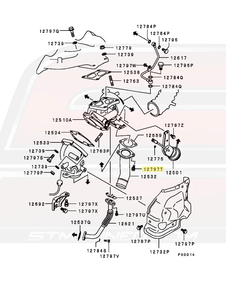 Mitsubishi OEM J-Pipe Bolt for Evo 4-9 (MF241253) - Image 4