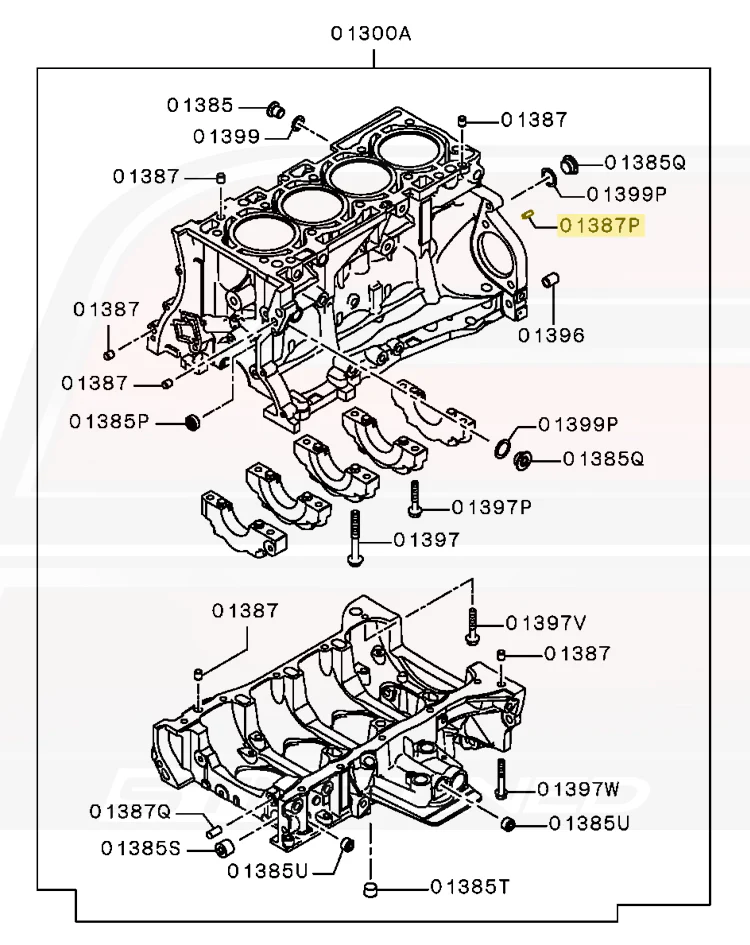 Mitsubishi OEM M6x14 Cylinder Block Pin for Evo/DSM (MF472403) - Image 5