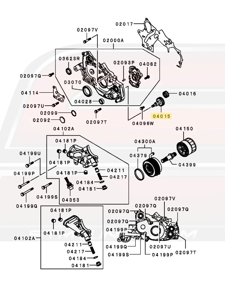Mitsubishi OEM Oil Pump Front Cover Gear (Large) for 1G DSM 6-Bolt (MD174581) - Image 3