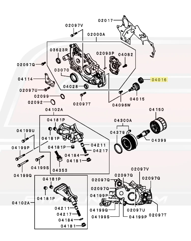 Mitsubishi OEM Oil Pump Front Cover Gear (Small) for 1G DSM 6-Bolt (MD174582) - Image 3