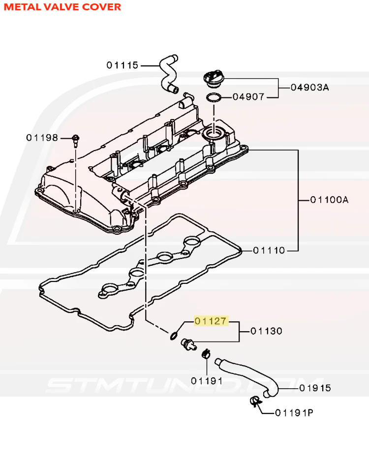 Mitsubishi OEM PCV Valve Oring Seal for Evo X (1035A419) - Image 4