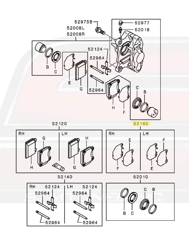 Mitsubishi OEM Rear Brake Pad Shims for Evo X - Image 5