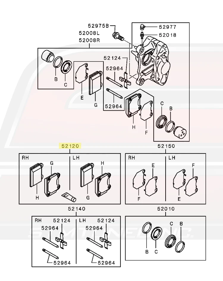 Mitsubishi OEM Rear Brembo Brake Pads for Evo X - Image 5