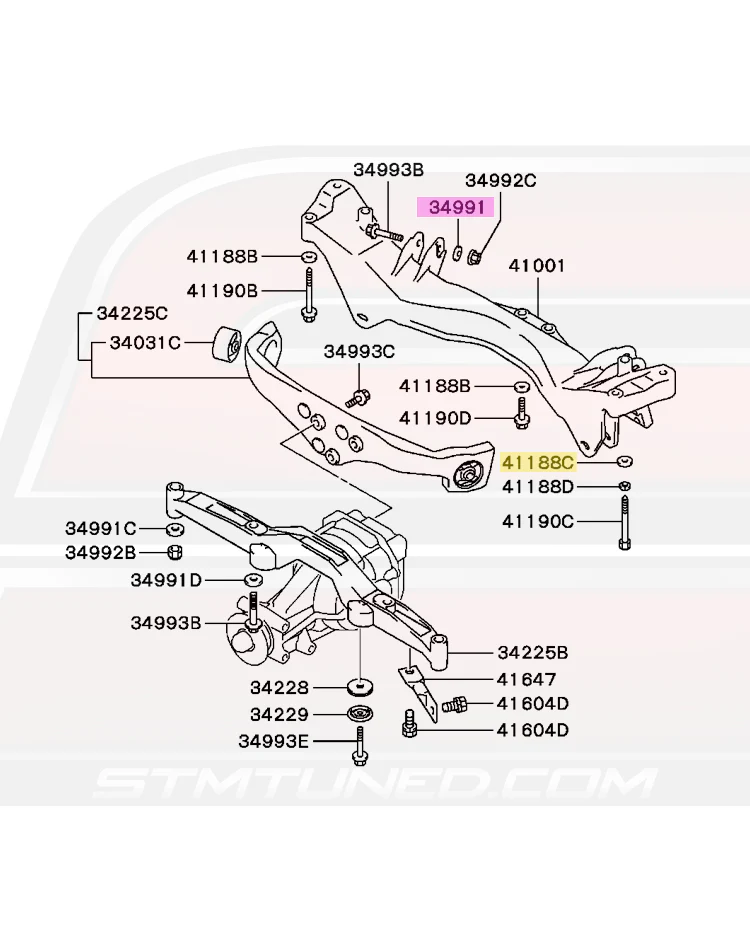 Mitsubishi OEM Rear Crossmember Washer for Evo 7/8/9 (MF450107) - Image 4