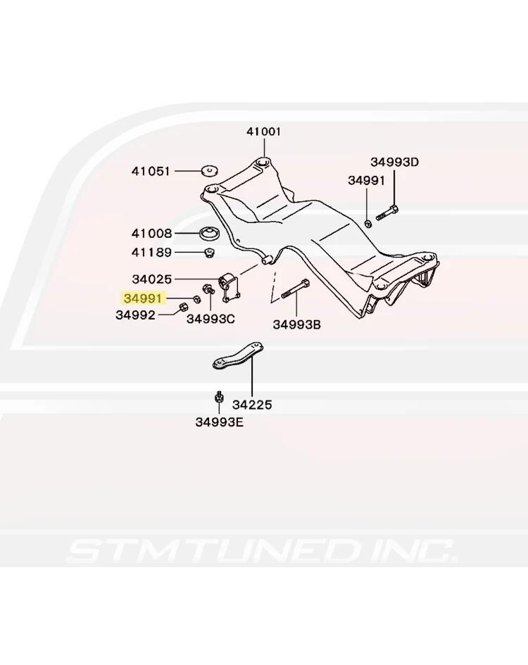 Mitsubishi OEM Rear Diff Mounting Washer for 2G DSM - Image 4