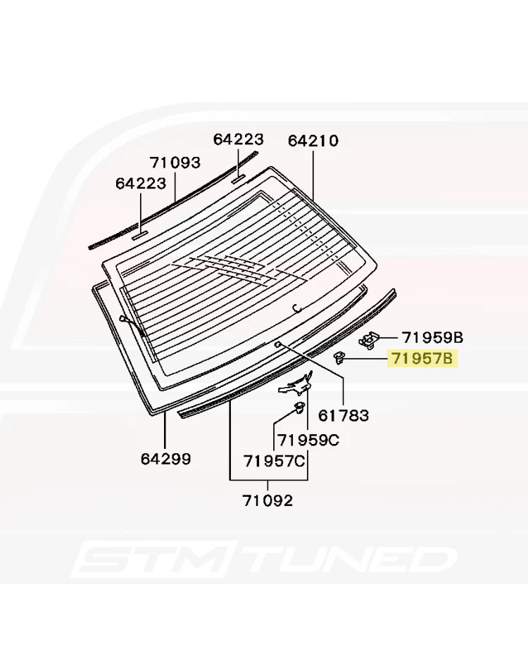 Mitsubishi OEM Rear Window and Spoiler Grommet for Evo 7/8/9/X (MB645307) - Image 7