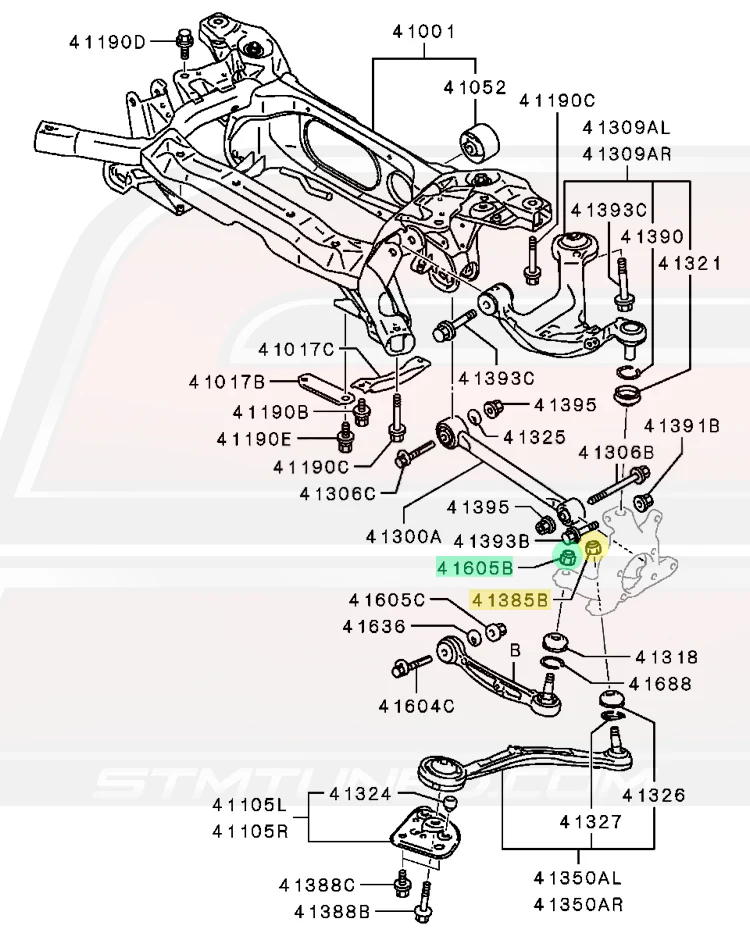 Mitsubishi OEM Rear Suspension Arm Nut for Evo/2G DSM/3S (MU432101) - Image 8