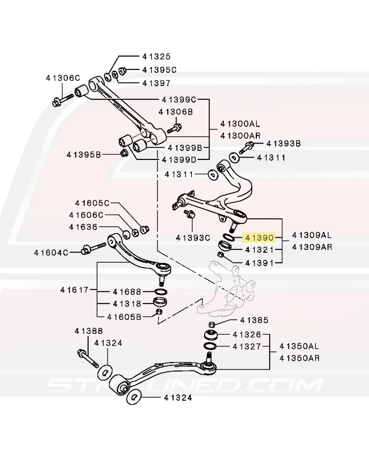 Mitsubishi OEM Rear Suspension Arm Snap Ring for Evo 4-9 (MA180615) - Image 3