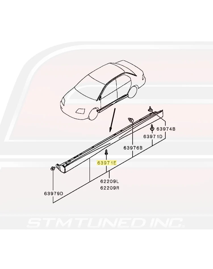 Mitsubishi OEM Side Skirt Screw for Evo 7/8/9 (MF455033) - Image 4