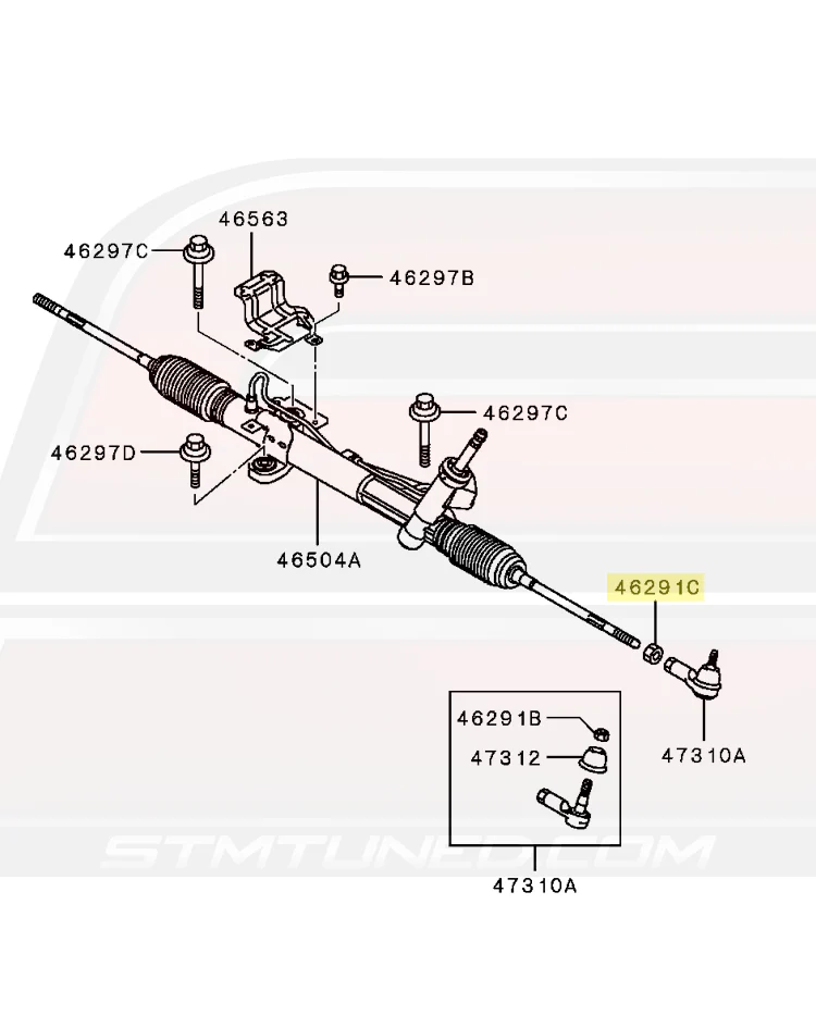 Mitsubishi OEM Steering Gear Tie Rod Nut for Evo/DSM/3S (MF430008) - Image 4