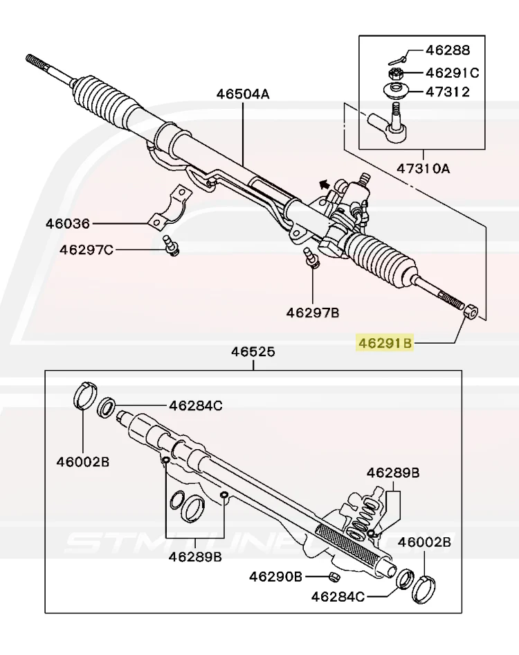 Mitsubishi OEM Steering Gear Tie Rod Nut for Evo/DSM/3S (MF430008) - Image 6