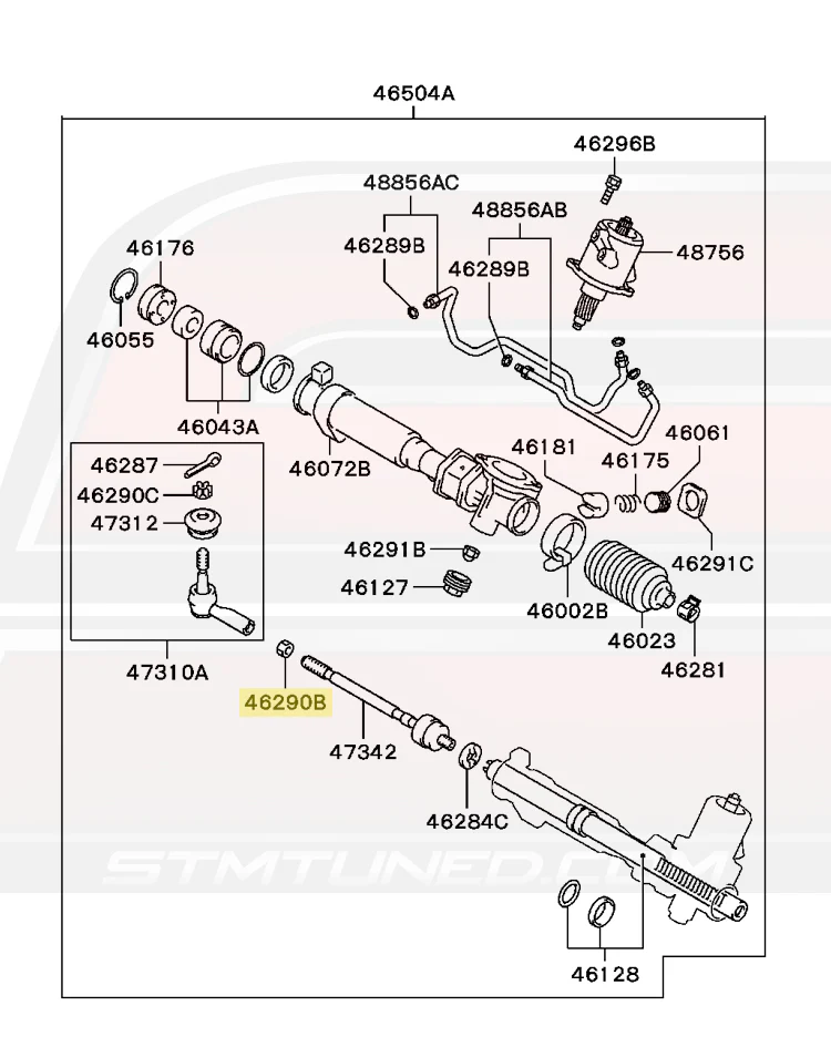 Mitsubishi OEM Steering Gear Tie Rod Nut for Evo/DSM/3S (MF430008) - Image 8