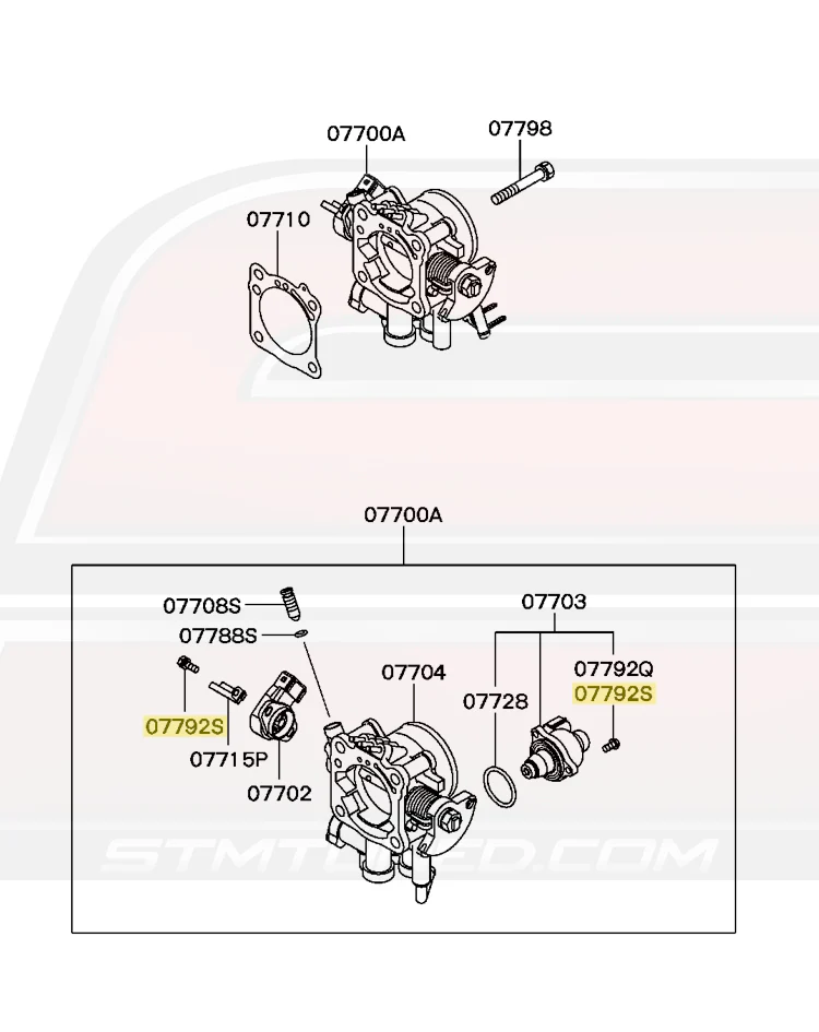 Mitsubishi OEM Throttle Body Sensor Screw for Evo 7/8/9 (MD628076) - Image 5