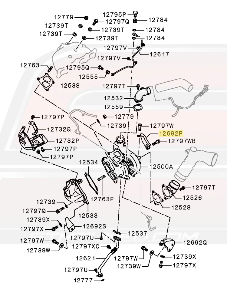 Mitsubishi OEM Turbo Bracket for Evo X (1515A166) - Image 4