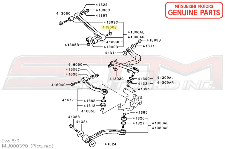 Mitsubishi Rear Lower Suspension Arm Bolt - Evo 8/9 - Image 3