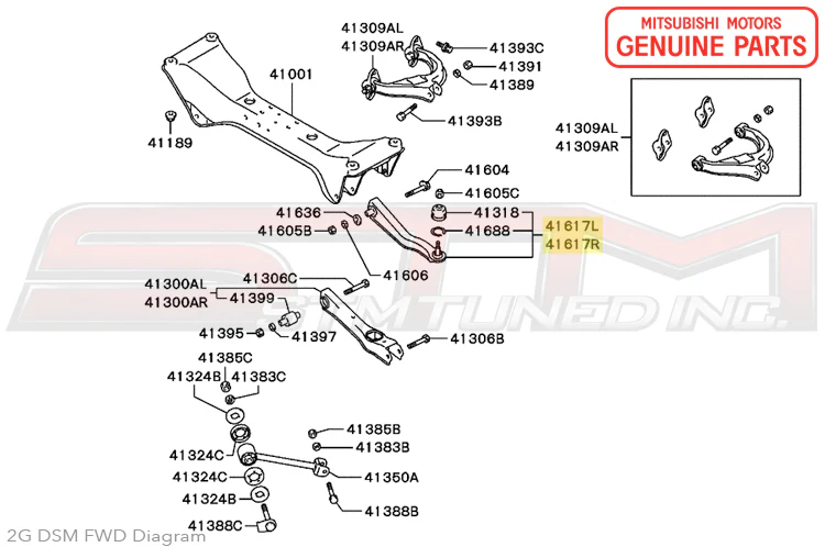 Mitsubishi OEM Rear Toe Arm for 2G DSM - Image 3