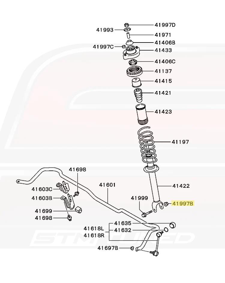 Mitsubishi OEM Rear Lower Suspension Nut for Evo 4-9 (MU431503) - Image 4