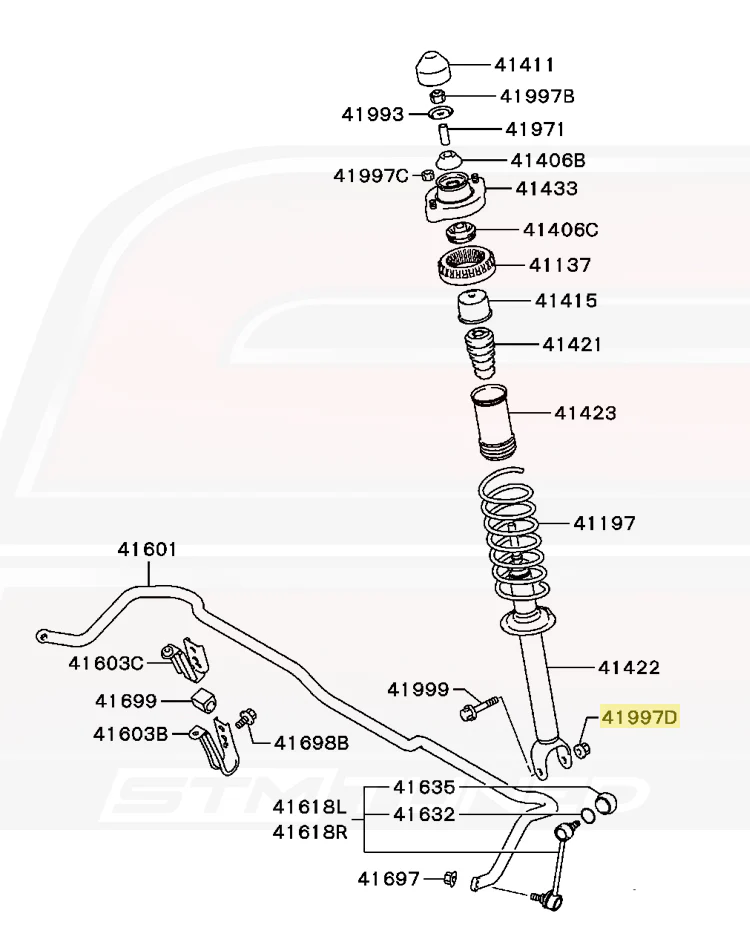 Mitsubishi OEM Rear Lower Suspension Nut for Evo 4-9 (MU431503) - Image 5
