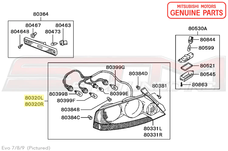 Mitsubishi OEM Evo 7 JDM Taillights (Red) - Image 7