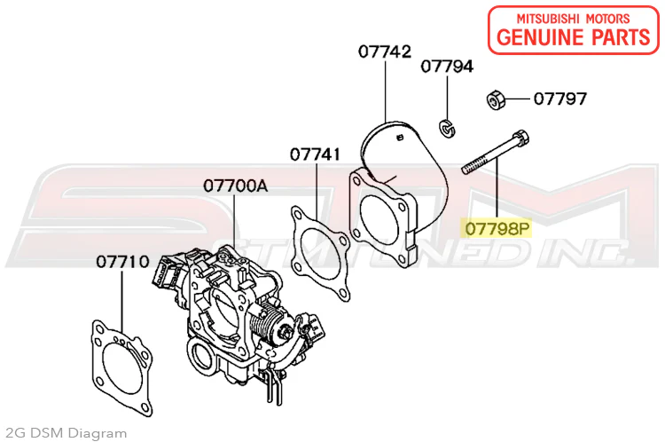 Mitsubishi Throttle Body Bolt - 2G DSM - Image 3