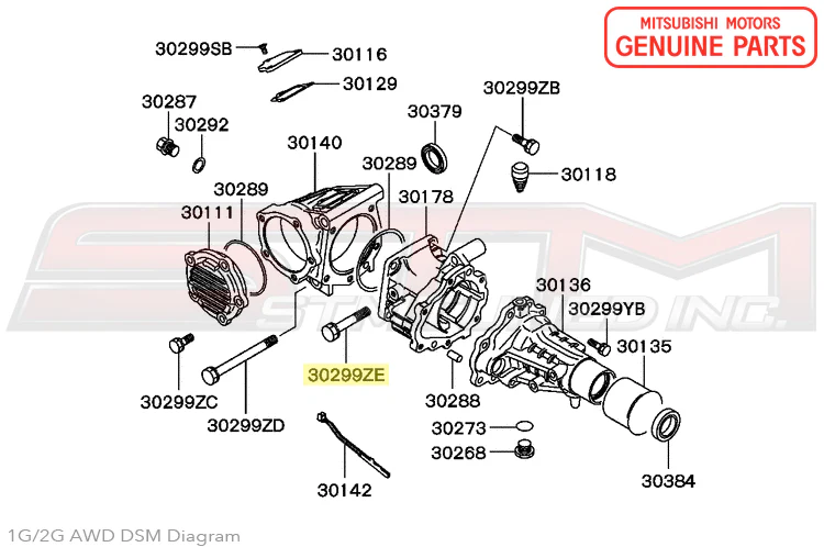 Mitsubishi Transfer Case Bolt - 1G/2G DSM - Image 3