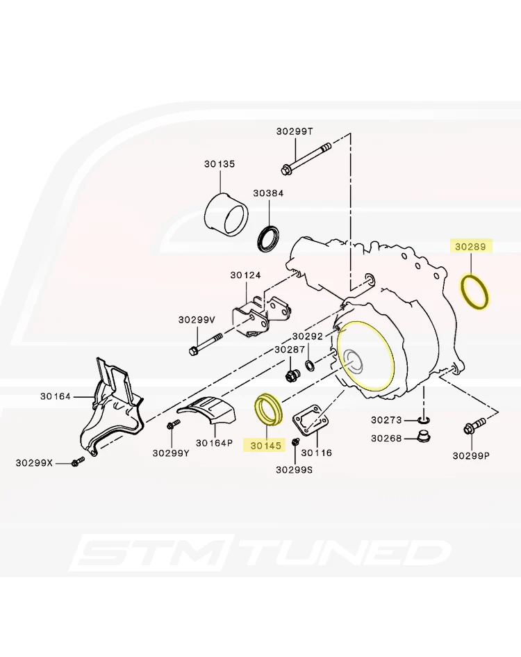 Mitsubishi OEM Transfer Case Internal Oil Seal Kit for Evo X (MN580166) *Discontinued* - Image 3