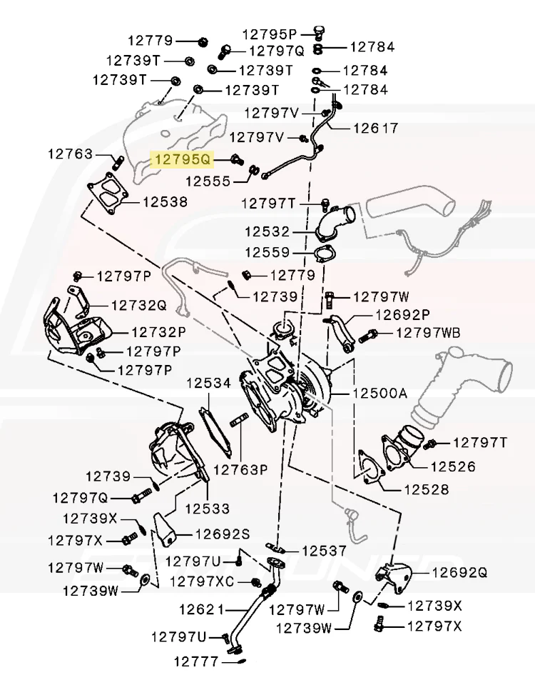 Mitsubishi OEM Turbo Oil Feed 10mm Eyebolt for Evo DSM 3S (MF650102) - Image 4