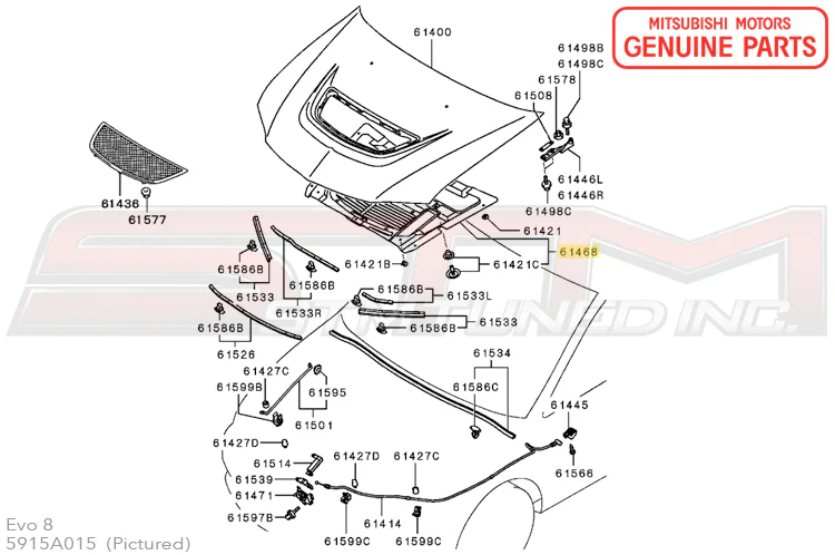 Mitsubishi Under Hood Insulator for Evo 8/9 (5915A015) - Image 5