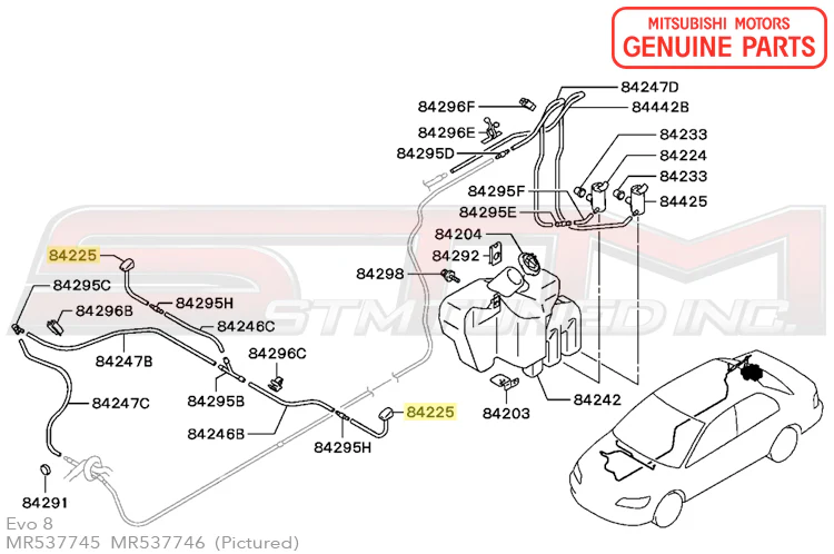 Mitsubishi Washer Nozzle Sprayer - Evo 8/9 - Image 4