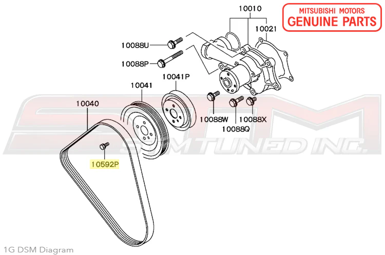 Mitsubishi Water Pump Pulley Bolt - 1G/2G DSM - Image 3
