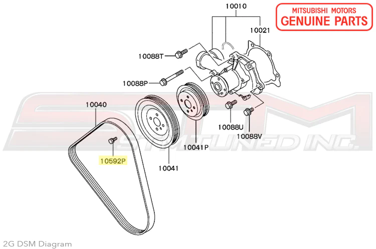 Mitsubishi Water Pump Pulley Bolt - 1G/2G DSM - Image 4