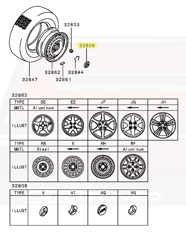 Mitsubishi OEM Wheel Center Cap for Evo 8 Enkei (4252A014) - Image 3