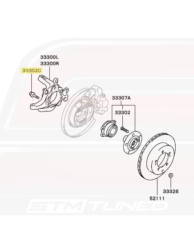 Mitsubishi OEM Rear Wheel Hub Bolt for Evo 7/8/9 (MN101518) - Image 4