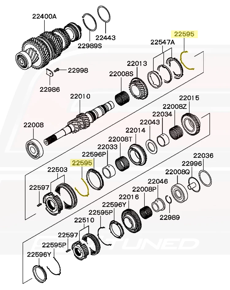 Mitsubishi OEM Synchro Key Spring for 3rd/4th Evo 8/9 MR (MN132405) - Image 3