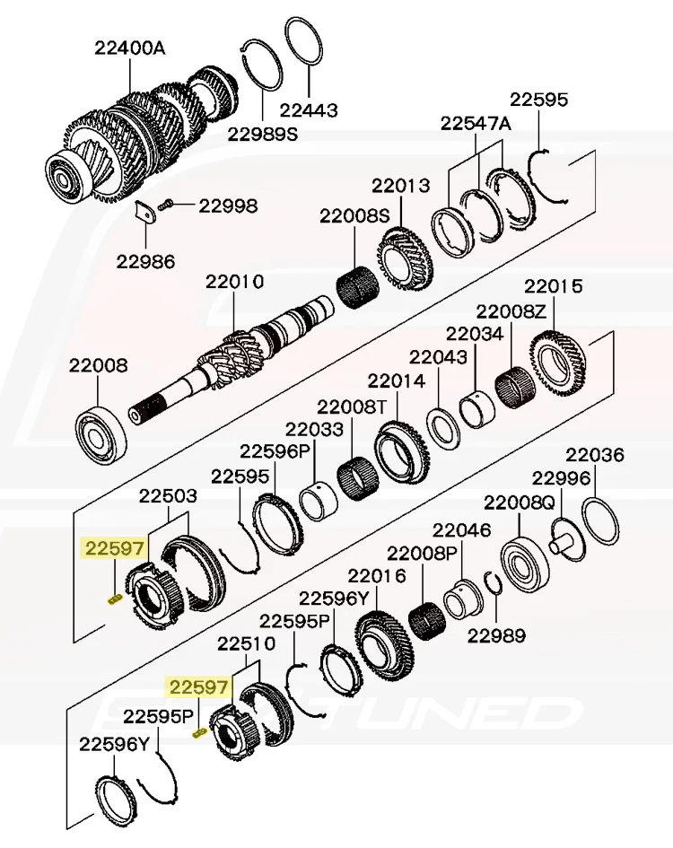 Mitsubishi OEM Synchro Key for Evo 8/9 MR Trans (MN132406) - Image 3