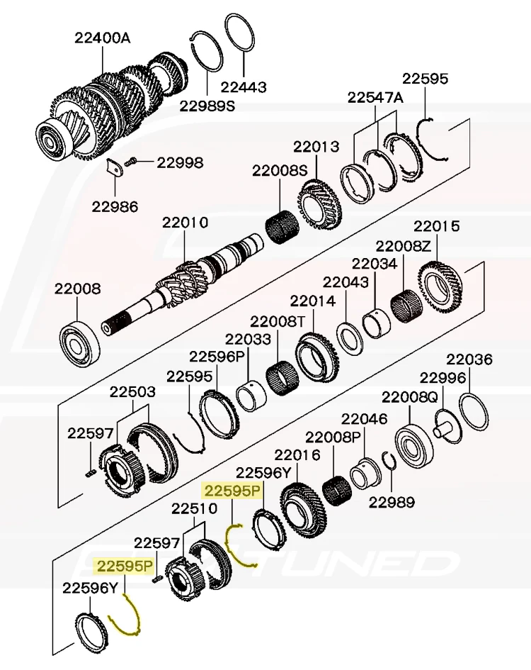 Mitsubishi OEM Synchro Key Spring for 5th/6th Evo 8/9 MR (MN132417) - Image 3