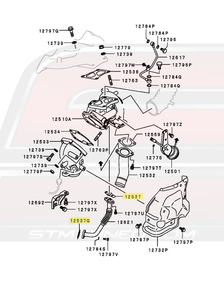 Mitsubishi OEM Turbo Oil Return Line Gasket (MN156738) - Image 6