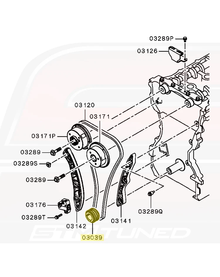 Mitsubishi OEM Crankshaft Timing Chain Sprocket for Evo X (MN183895) - Image 2