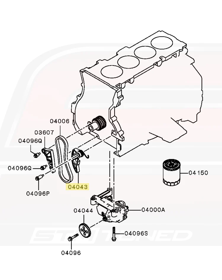 Mitsubishi OEM Oil Pump Chain Tensioner for Evo X (MN183898) - Image 4