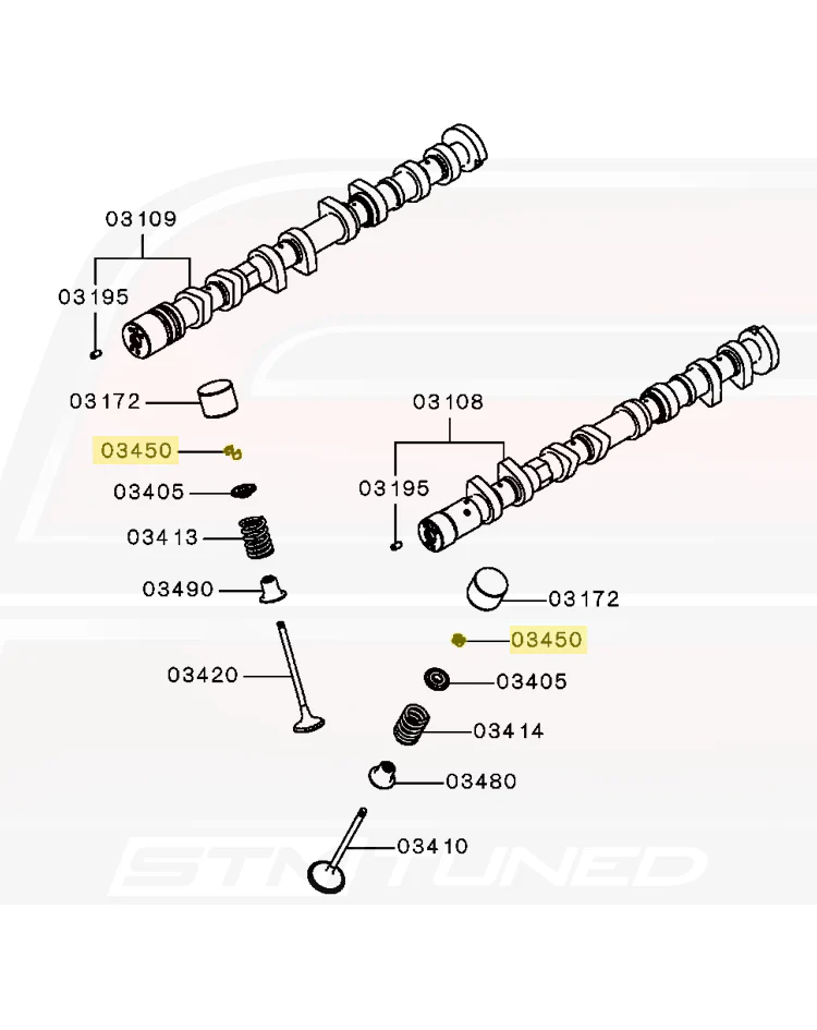 Mitsubishi OEM Valve Lock Keepers for Evo X (MN183955) - Image 2