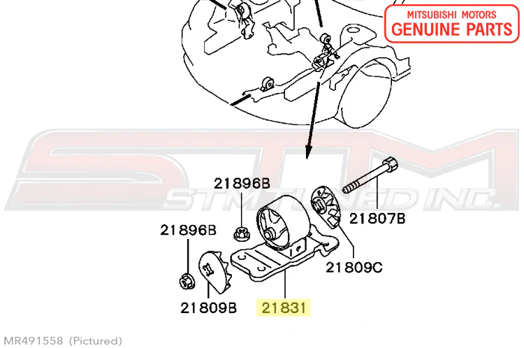 Mitsubishi Motor Mount - Evo 7/8/9 (5-Speed Transmission) - Image 5
